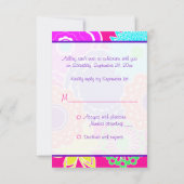 フラワーパワー返信カード 招待状 (裏面)