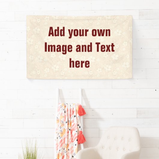 フラワーパワー開花クリームパステル+あなたのアイディア 横断幕 (インサイチュ)