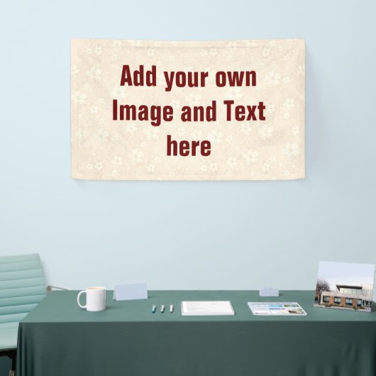 フラワーパワー開花クリームパステル+あなたのアイディア 横断幕 (トレードショー)