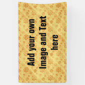 フラワーパワー開花黄色+アイディア 横断幕 (縦)