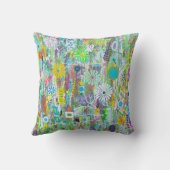 フラワーパワー16 x 16綿装飾用クッション クッション (裏面)