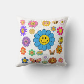フラワーパワー16x16 クッション (裏面)