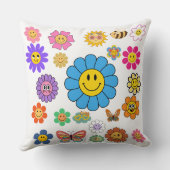 フラワーパワー20x20 クッション (裏面)