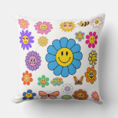 フラワーパワー20x20 クッション (正面)