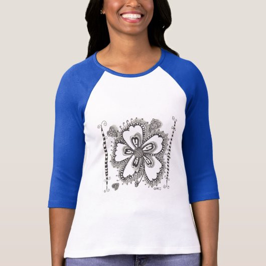 フラワーパワー3/4の袖 Tシャツ (正面)