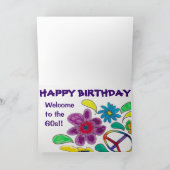 フラワーパワー60年代の平和の象徴 カード (内部)