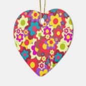 フラワーパワー60sヒッピー セラミックオーナメント (左)