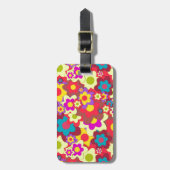 フラワーパワー60sヒッピー ラゲッジタグ (正面縦)