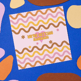 フラワーパワー60's 70's 結婚します カード