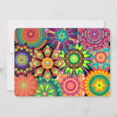 フラワーパワー70さんのカラフル誕生日パーティー 招待状 (裏面)