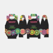 フラワーパワー70のカラフル誕生日パーティー フェイバーボックス (折り畳みなし)