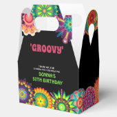 フラワーパワー70のカラフル誕生日パーティー フェイバーボックス (オープン)