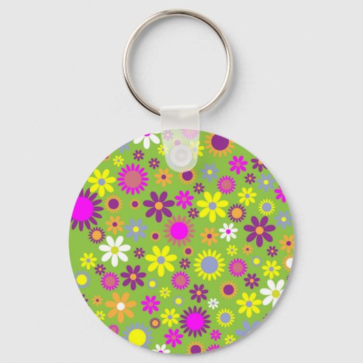 フラワーパワー70のコレクションキーチェーン キーホルダー (正面)