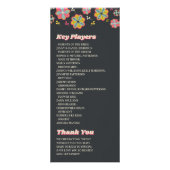 フラワーパワー70のレトロGroovy結婚式 プログラム (裏面)