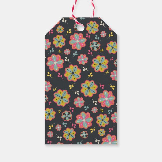 フラワーパワー70のレトロGroovy 結婚's ギフトタグ (裏面)