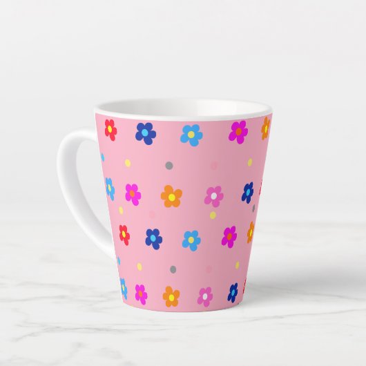 フラワーパワー カフェラテマグ (左アングル)