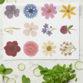 フラワーパワー キッチンタオル (折り畳み)