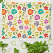 フラワーパワー キッチンタオル (折り畳み)