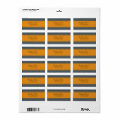 フラワーパワー – グレーと黄色の住所 シール (フルシート)