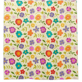 フラワーパワー シャワーカーテン