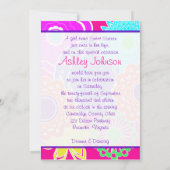 フラワーパワー スウィート16 招待状 (裏面)