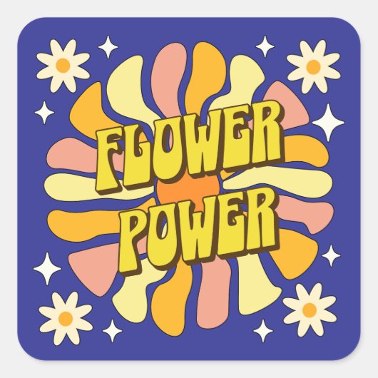 フラワーパワー スクエアシール (正面)