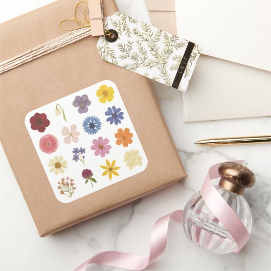 フラワーパワー スクエアシール (ギフト)