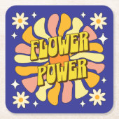 フラワーパワー スクエアペーパーコースター (正面)