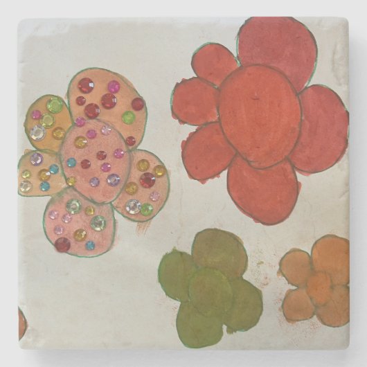 フラワーパワー ストーンコースター (正面)