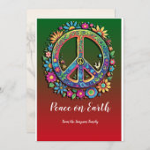 フラワーパワー ハーモニー:カスタマイズ可能な地球の平和 シーズンカード (正面/裏面)