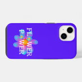 フラワーパワー パープル iPhoneケース (裏面横)