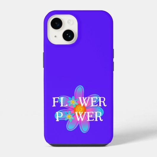 フラワーパワー パープル iPhoneケース (裏面)