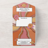 フラワーパワー ヒッピーの花嫁の週末 オールインワン招待状 (外側)