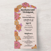 フラワーパワー ヒッピーの花嫁の週末 オールインワン招待状 (内側)