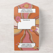 フラワーパワー ヒッピーの60年代 ウェディング オールインワン招待状 (外側)