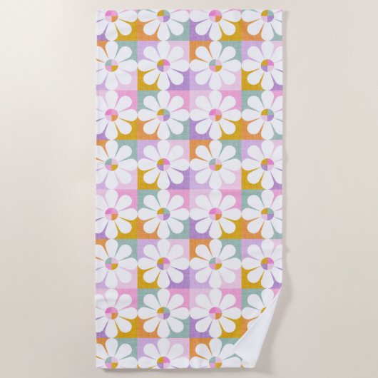 フラワーパワー ビーチタオル (正面)