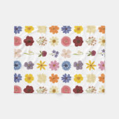 フラワーパワー フリースブランケット (正面(横))