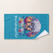 フラワーパワー、プードルエレガンス – 完璧なブレンド ハンドタオル (ハンドタオル)