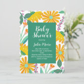 フラワーパワー ベビーシャワー 招待状 (スタンド正面)