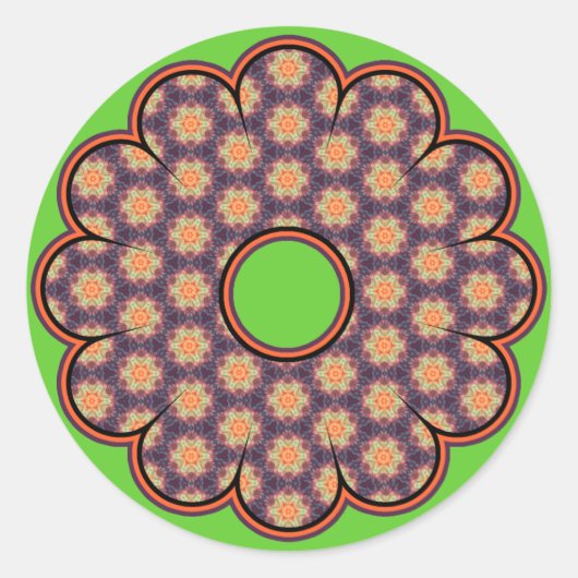 フラワーパワー ラウンドシール (正面)