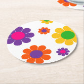 フラワーパワー ラウンドペーパーコースター (アングル)