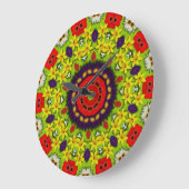 フラワーパワー ラージ壁時計 (傾斜)
