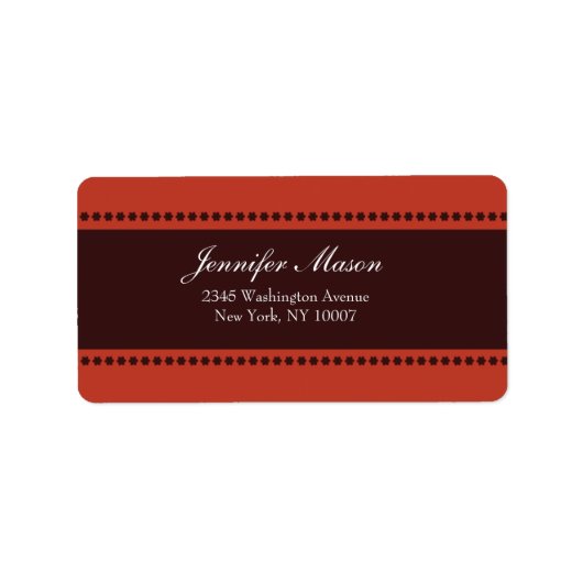 フラワーパワー – レンガと黒の住所 シール (正面)