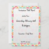 フラワーパワー 招待状 (裏面)