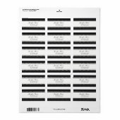 フラワーパワー – 白黒住所 シール (フルシート)