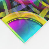 フラワーパワー – 色鮮やかな平和サイン模様1 フリースブランケット (角)