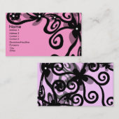 フラワーパワー(黒) 名刺 (正面/裏面)