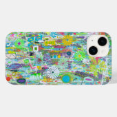 フラワーパワーiPhoneケース Case-Mate iPhoneケース (裏面 (横))