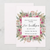 フラワーパンパスグラス 招待状 (正面/裏面)