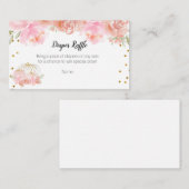 フラワーパンプキンベイビーシャワー - おむつくじカード エンクロージャーカード (正面/裏面)